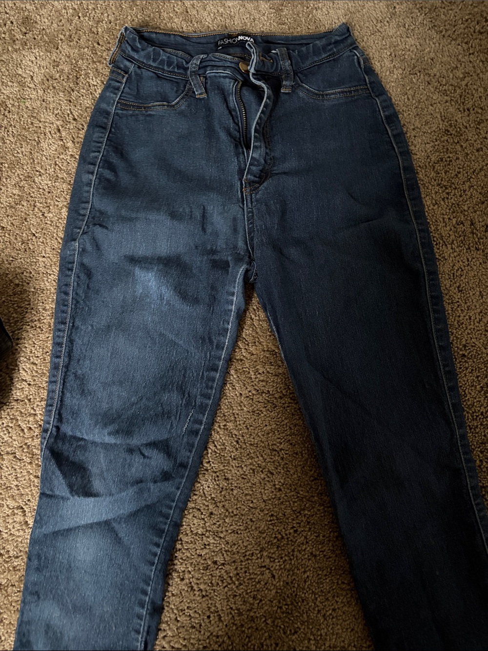 Fashion Nova Dark Wash High-Rise Jeans